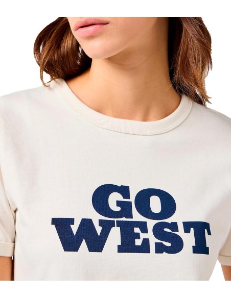 Wrangler - Camisetas Ringer Tee Vintage White