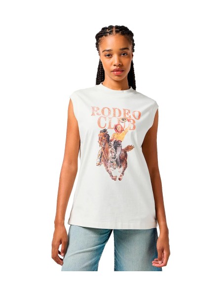 Wrangler - Camisetas Muscle Tank Vintage White