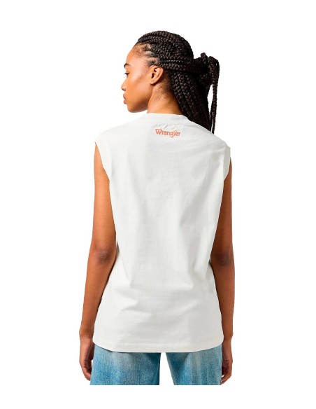 Wrangler - Camisetas Muscle Tank Vintage White