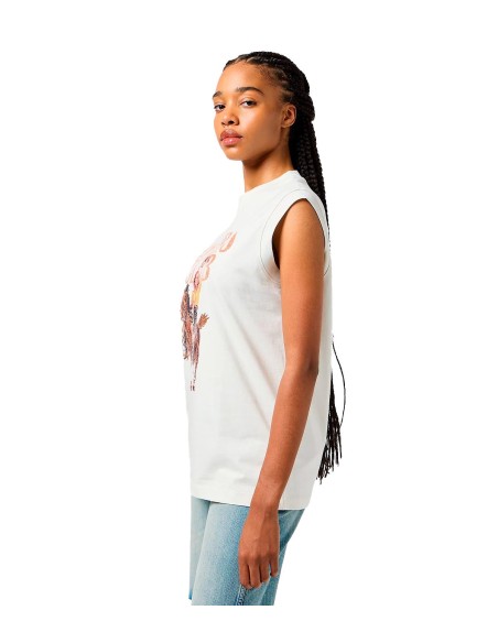 Wrangler - Camisetas Muscle Tank Vintage White