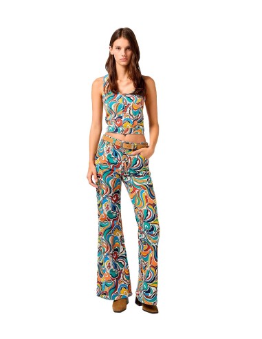 Wrangler - Pantalones High Rise Flare Latigo Pr