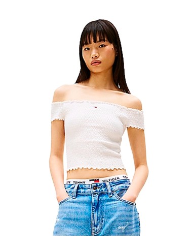 Tommy Hilfiger - Top De Corte Slim Con Diseño Fruncido