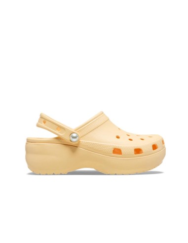 Crocs - Zuecos Classic Platform Pearl Clog