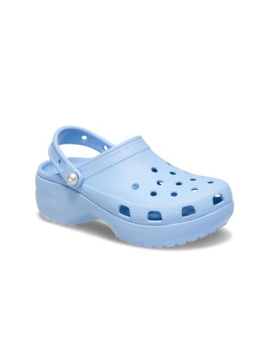 Crocs - Zuecos Classic Platform Pearl Clog