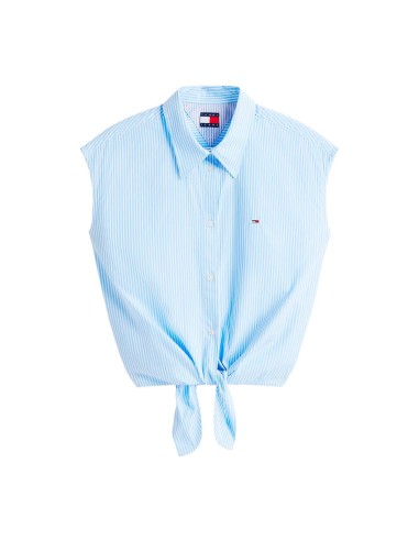 Tommy Jeans - Blusa Crop de Popelina