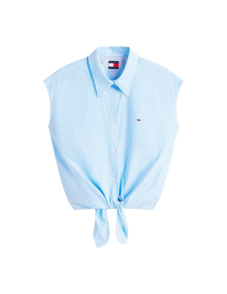 Tommy Jeans - Blusa Crop de Popelina