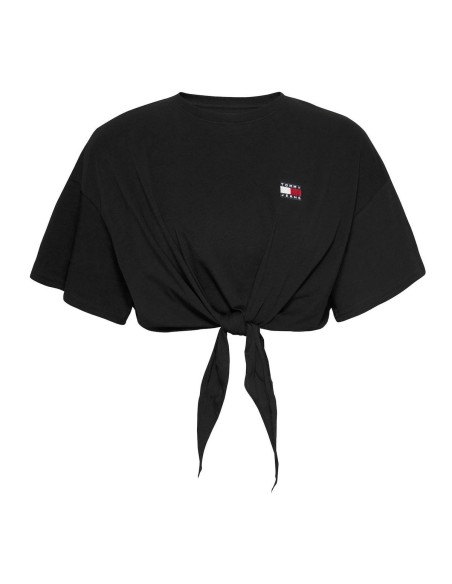 Tommy Jeans - Camiseta Crop con Lazo