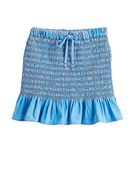 Tommy Jeans - Minifalda de Chambray Slim Fit