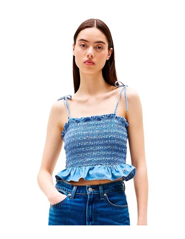 Tommy Jeans - Top Chambray con Tirantes
