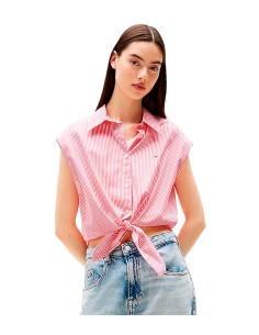Tommy Jeans - Camisa Corta en Popelina