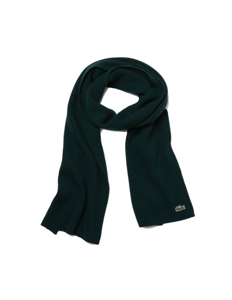 Lacoste - Pañuelo Hombre Verde - Lana Acanalada
