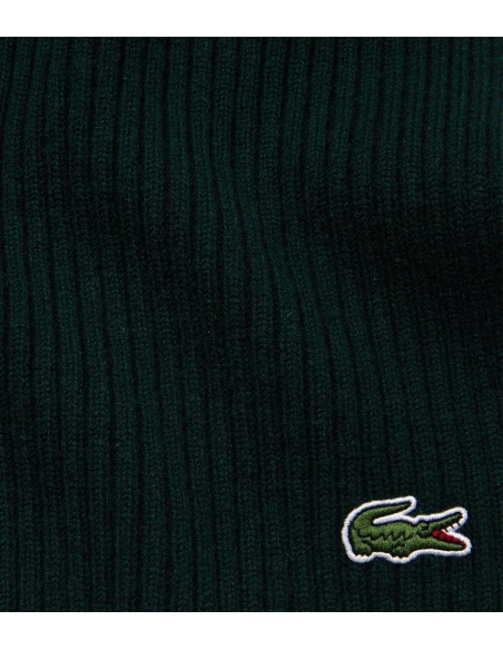 Lacoste - Pañuelo Hombre Verde - Lana Acanalada