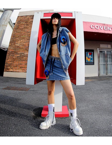 Mod Wave Movement - Falda Mike Teddy Denim