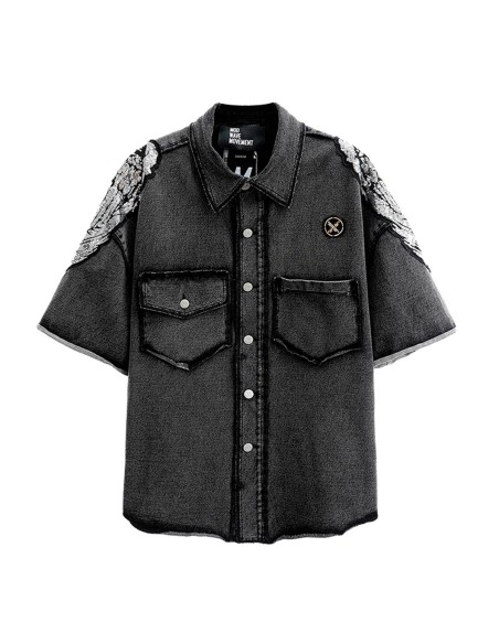 Mod Wave Movement - Camisa Wings Denim