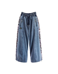 Mod Wave Movement - Pantalón Teddy Print Denim