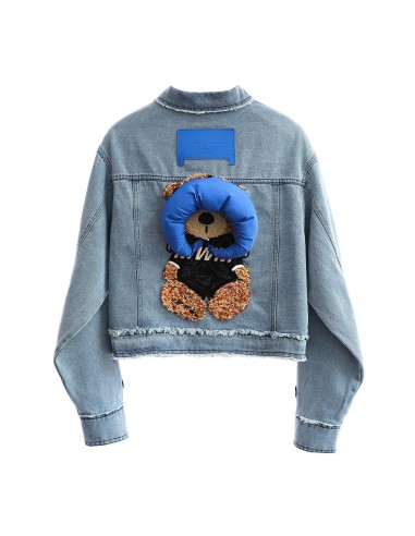 Mod Wave Movement - Cazadora Denim Mike Teddy Cropped