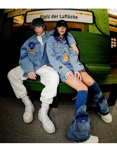 Mod Wave Movement - Chaqueta Teddy Denim