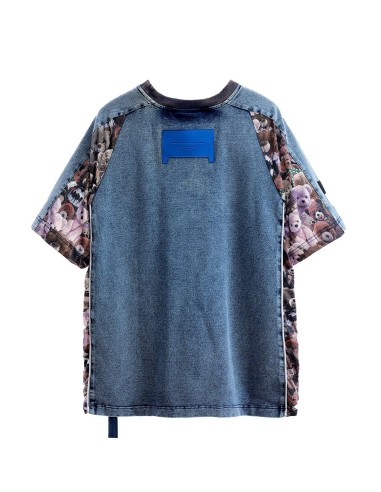 Mod Wave Movement - Camiseta Teddy Print Denim