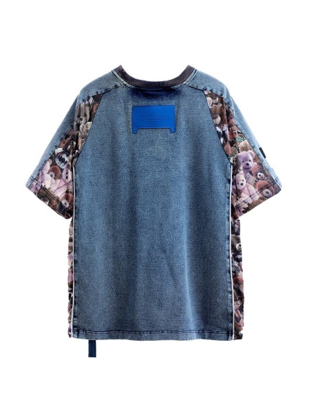 Mod Wave Movement - Camiseta Teddy Print Denim