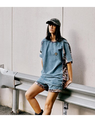 Mod Wave Movement - Camiseta Teddy Print Denim