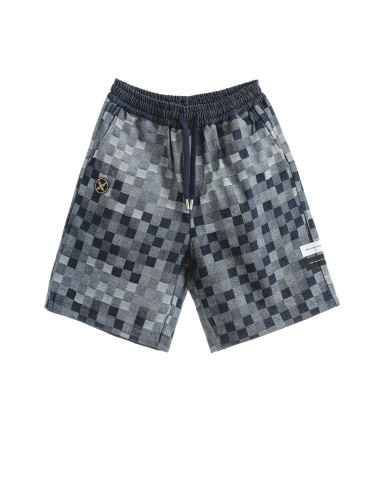 Mod Wave Movement - Pantalón Corto Checked Denim