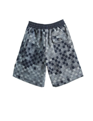 Mod Wave Movement - Pantalón Corto Checked Denim