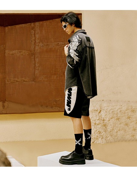 Mod Wave Movement - Pantalones Cortos Motorbike Inspired Shorts