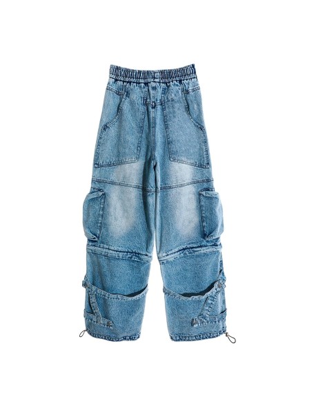 Mod Wave Movement - Pantalón Denim Multibolsillos