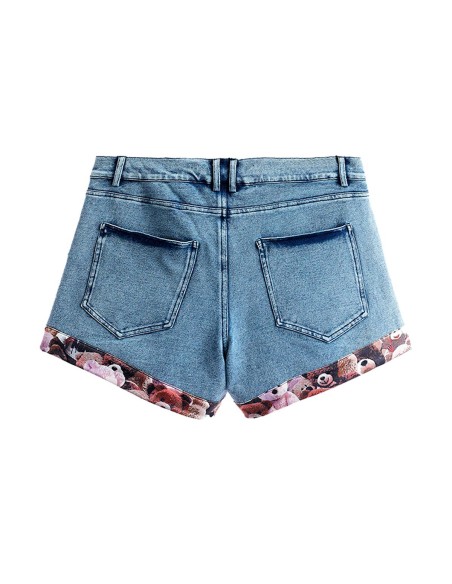 Mod Wave Movement - Pantalón Demin Teddy Print