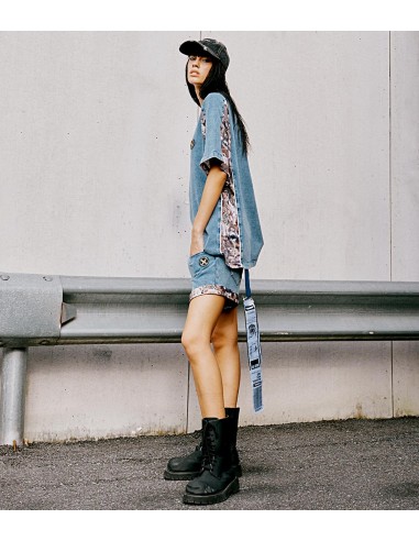 Mod Wave Movement - Pantalón Demin Teddy Print