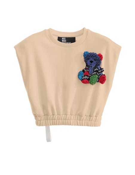 Mod Wave Movement - Crop Top Teddy