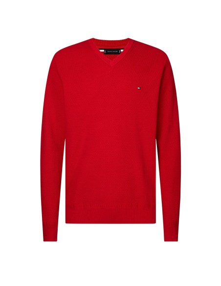 Tommy Hilfiguer - Jersey de Punto con Cuello de Pico