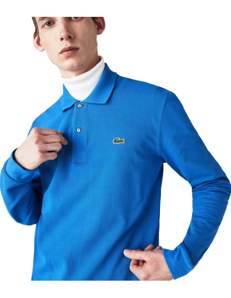 Lacoste - Polo Hombre Azul - Manga Larga
