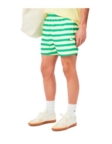 Lacoste - Bañador De Rayas Con Logo