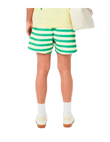 Lacoste - Bañador De Rayas Con Logo