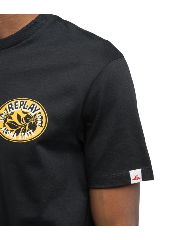 Replay - Camiseta con Estampado Tropical