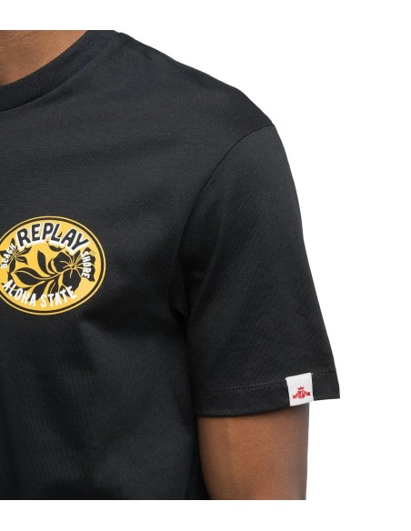 Replay - Camiseta con Estampado Tropical