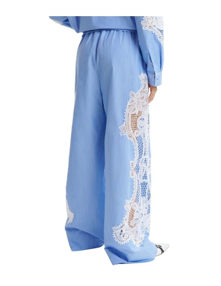 Essentiel Antwerp - Pantalón Ancho con Bordado de Encaje