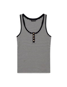 Anine Bing - Camisetas Alessia Tank Cream And Bl