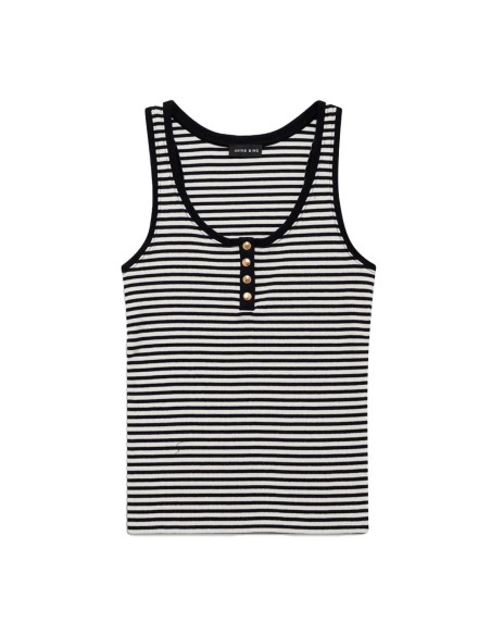 Anine Bing - Camisetas Alessia Tank Cream And Bl