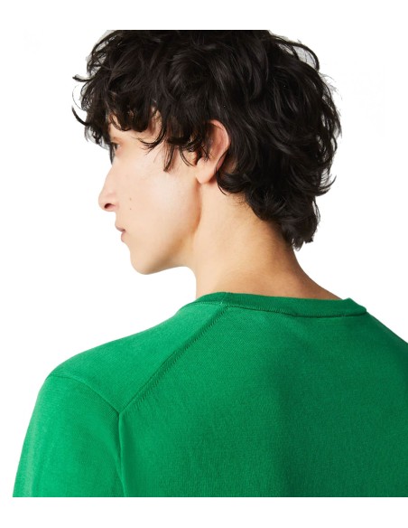 Lacoste - Jersey Mujer Verde - Cuello Redondo