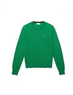 Lacoste - Jersey Mujer Verde - Cuello Redondo
