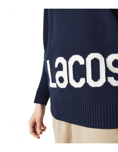 Lacoste - Jersey Mujer Azul - Lana texturizada
