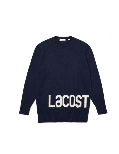 Lacoste - Jersey Mujer Azul - Lana texturizada