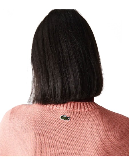 Lacoste - Jersey Mujer Rosa - Lana texturizada