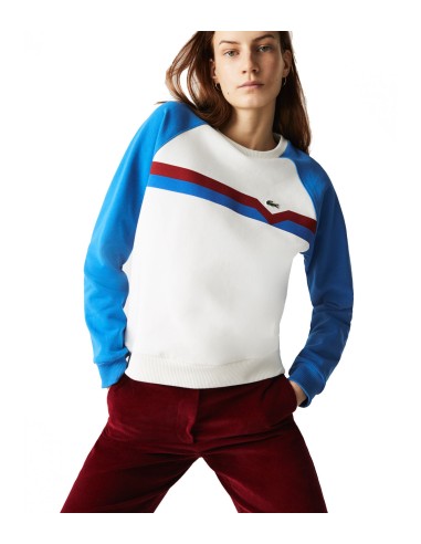 Lacoste - Sudadera Mujer Blanca - Colorblock