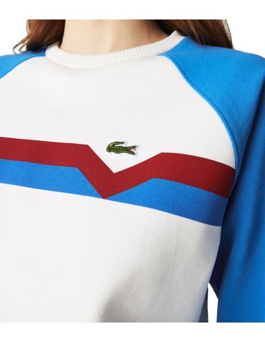 Lacoste - Sudadera Mujer Blanca - Colorblock