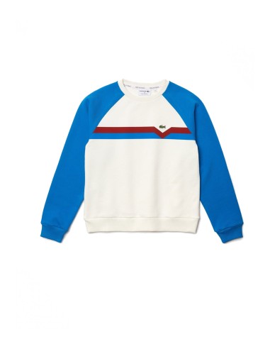 Lacoste - Sudadera Mujer Blanca - Colorblock