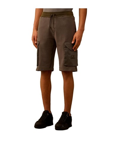 C.P. Company - Pantalón Corto Diagonal Fleece Mixed Car