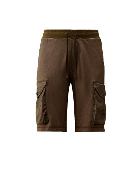 C.P. Company - Pantalón Corto Diagonal Fleece Mixed Car